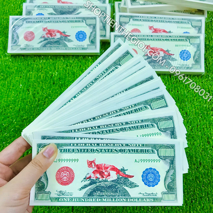 Tiền Lì Xì 1 Triệu Dola Mỹ Hình Con Mèo Dạ Quang - SP005942